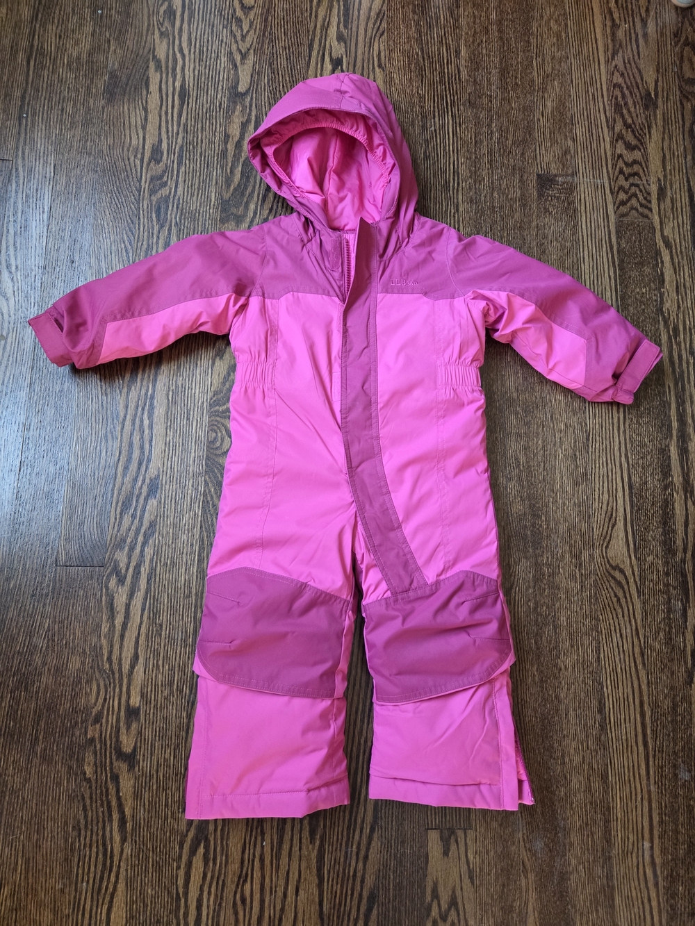L.L. Bean Toddler Snowsuit in Bright Pink 2t